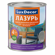 Лазурь LuxDecor для древесины Серый, 0,75л