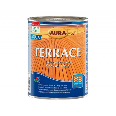 Масло для террас Aura Terrace Aqua бесцветный, 0,9л