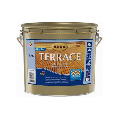 Масло для террас Aura Terrace Aqua бесцветный, 2,7л