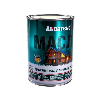 Масло Акватекс для террас,лестниц,полов б/ц, 0,75л
