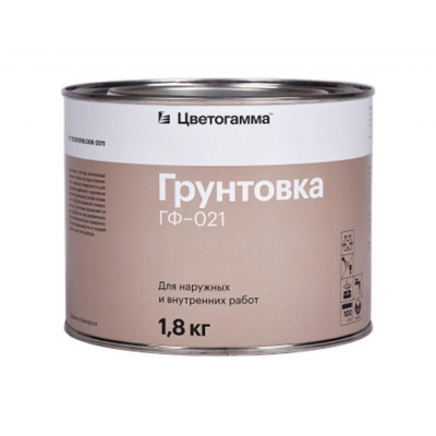Грунт Цветогамма ГФ-021 Цветогамма серый, 1,8кг