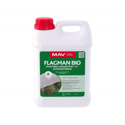 Грунтовка-концентрат FLAGMAN BIO антиплесневая бесцветная, 2л