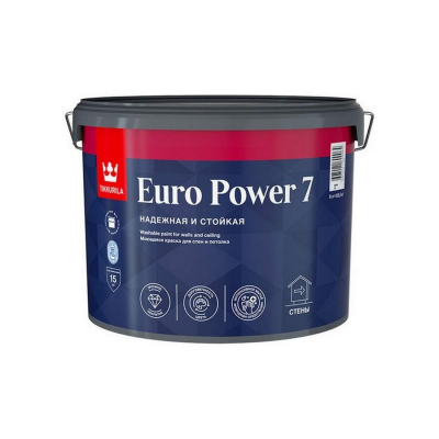 Краска Tikkurila EURO POWER 7 стойкая к мытью C мат, 9л