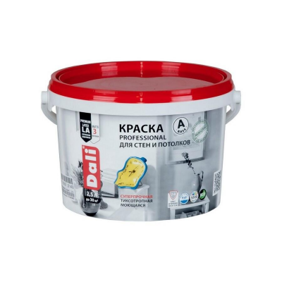 Краска DALI PROFESSIONAL матовая белая, 2,5л