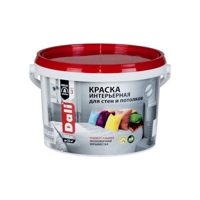 Краска DALI интерьерная белоснежная, 2,5л