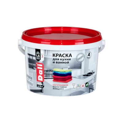Краска DALI для кухни и ванной белая, 2,5л