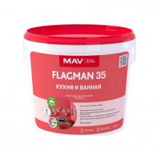 Краска МАВ FLAGMAN 35 кухня и ванная матовая, 5,5кг
