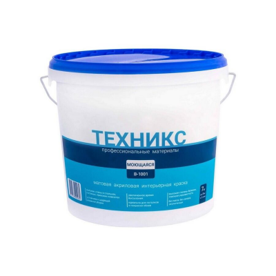 Краска ТЕХНИКС Моющаяся белая, 7кг