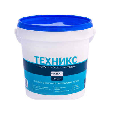 Краска ТЕХНИКС стандарт белая, 1кг