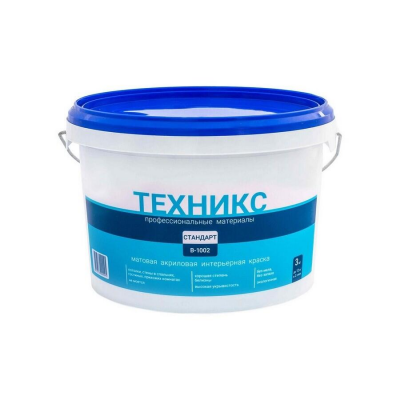 Краска ТЕХНИКС стандарт белая, 3кг