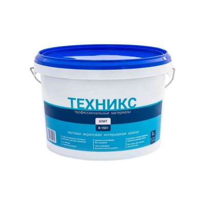 Краска ТЕХНИКС Элит белая, 3кг