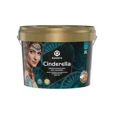 Краска Eskaro Cinderella стойкая к загрязнениям матовая, 2,7л