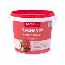 Краска МАВ FLAGMAN 35 кухня и ванная TR матовая, 12кг