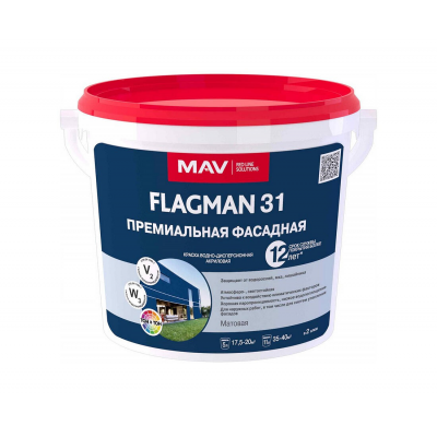 Краска МАВ FLAGMAN 31 фасадная, 7кг