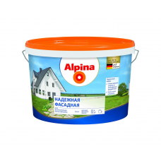 Краска Alpina Надежная фасадная белая, 10л / 15,5кг