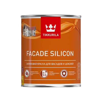 Краска Tikkurila Facade Silicon фасадная C гл/мат, 0,9л
