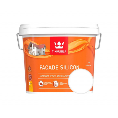 Краска Tikkurila Facade Silicon фасадная C гл/мат, 5л