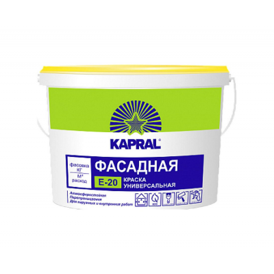Краска Kapral Е-20 фасадная, 15кг