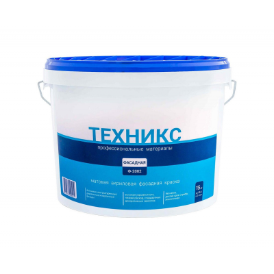 Краска ТЕХНИКС Фасад Ф-2002P серая, 15кг