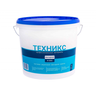 Краска ТЕХНИКС Фасад Ф-2002P серая, 7кг