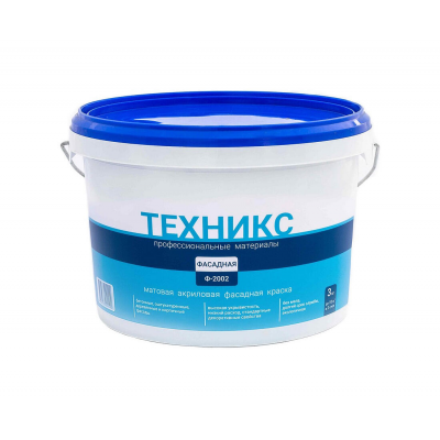 Краска ТЕХНИКС Фасад Ф-2002P серая, 3кг