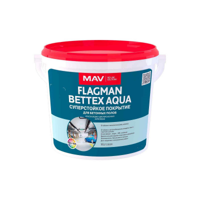 Краска МАВ FLAGMAN BETTEX AQUA для бетонных полов светло-серый, 1,1кг