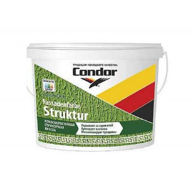 Краска Condor Fassadenfarbe-Struktur 0.2-0.5, 15кг