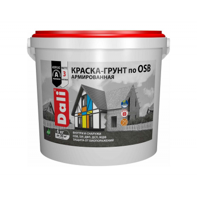 Краска-грунт DALI по OSB армированная, 6кг