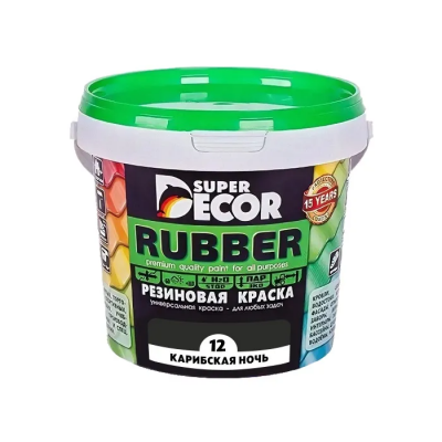Краска резиновая SUPER DECOR №12 Карибская ночь, 1кг