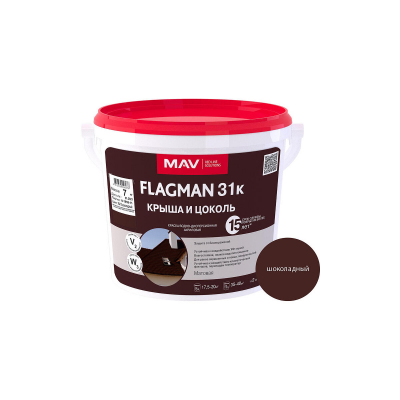 Краска FLAGMAN 31к крыша и цоколь шоколадная, 7кг