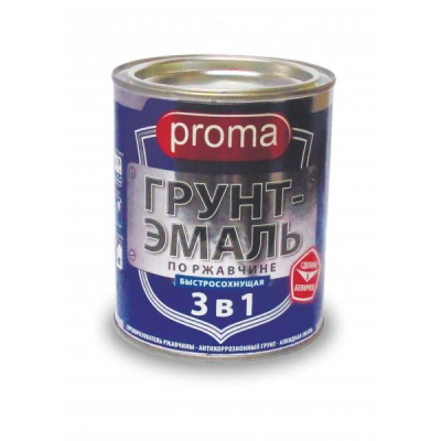 Грунт-эмаль proma ФА-61 3 в 1 желтая, 0,8кг
