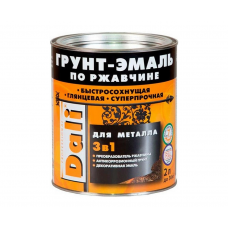 Грунт-эмаль Dali 3в1 по ржавчине коричневая, 2л