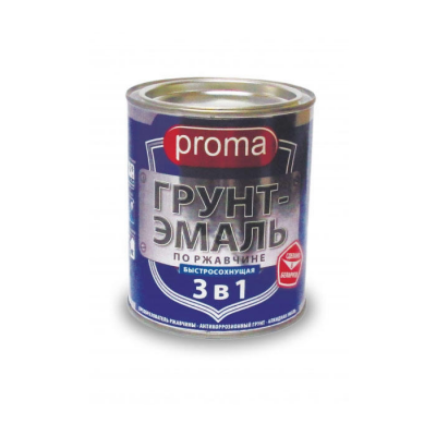 Грунт-эмаль proma ФА-61 3 в 1 серая, 0,8кг