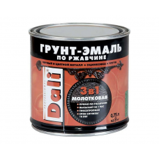 Грунт-эмаль Dali 3в1 по ржавчине молотковый серая, 0,75л