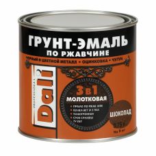 Грунт-эмаль Dali 3в1 по ржавчине молотковый шоколад, 0,75л