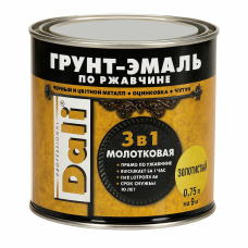 Грунт-эмаль Dali 3в1 по ржавчине молотковый золот., 0,75л