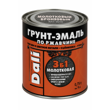 Грунт-эмаль Dali 3в1 по ржавчине молотковый бронзов., 0,75л