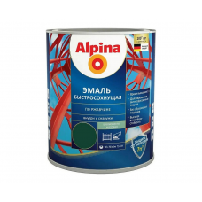 Грунт-эмаль Alpina быстросохнущая RAL6005 зеленый, 0,75л