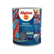 Грунт-эмаль Alpina быстросохнущая RAL7024 графит, 2,5л