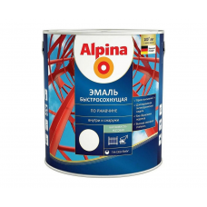 Грунт-эмаль Alpina быстросохнущая RAL9003 белый, 2,5л