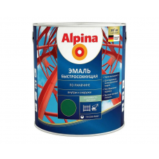Грунт-эмаль Alpina быстросохнущая RAL6005 зеленый, 2,5л