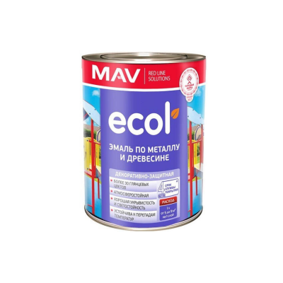 Эмаль ПФ-115 Ecol коричневая, 0,9кг