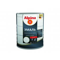 Эмаль Alpina алкид. белая глянцевая, 0,75л/ 0,83кг