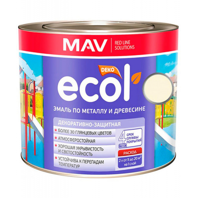 Эмаль ПФ-115 Ecol слоновая кость глянцевая, 0,9кг