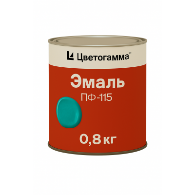 Эмаль Цветогамма ПФ-115 бирюзовая, 0,8кг