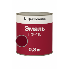 Эмаль Цветогамма ПФ-115 вишневая, 0,8кг