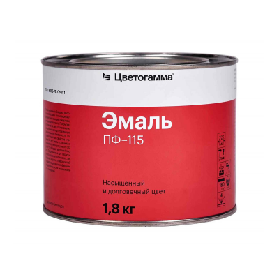 Эмаль Цветогамма ПФ-115 защитная, 1,8кг