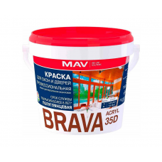 Краска BRAVA ACRYL база P полуглянцевая, 1л