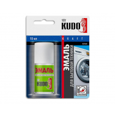 Эмаль аэроз. KUDO для бытовой техники белая с кисточкой, 15мл