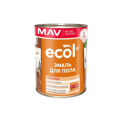 Эмаль ПФ-266 Ecol для пола светло-коричневая, 0,9кг